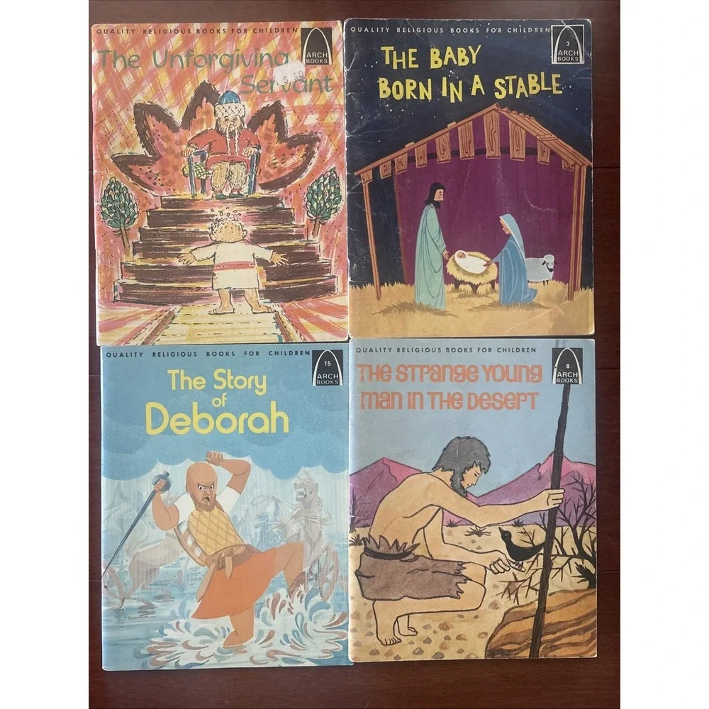 Vintage Huge Lot of 66 Arch Books Quality Religious Books For Children Bible 70s
